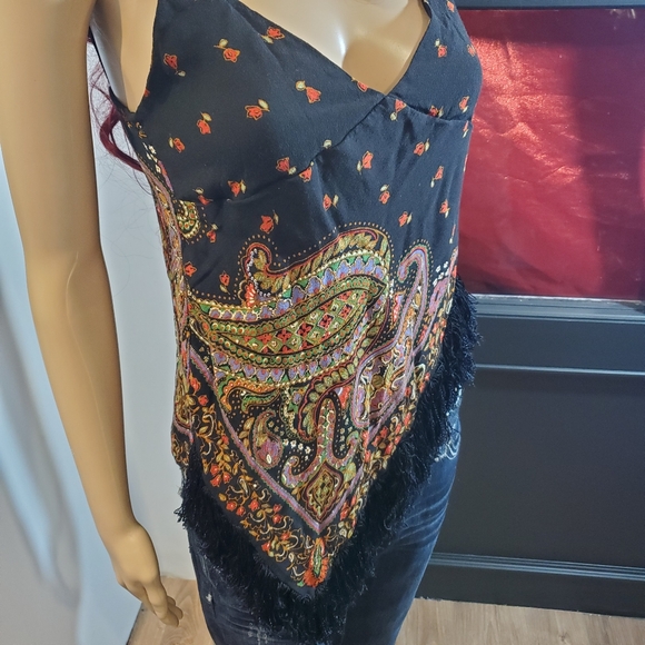 Zara Boho Bandana Cami w Fringe - Picture 2 of 6